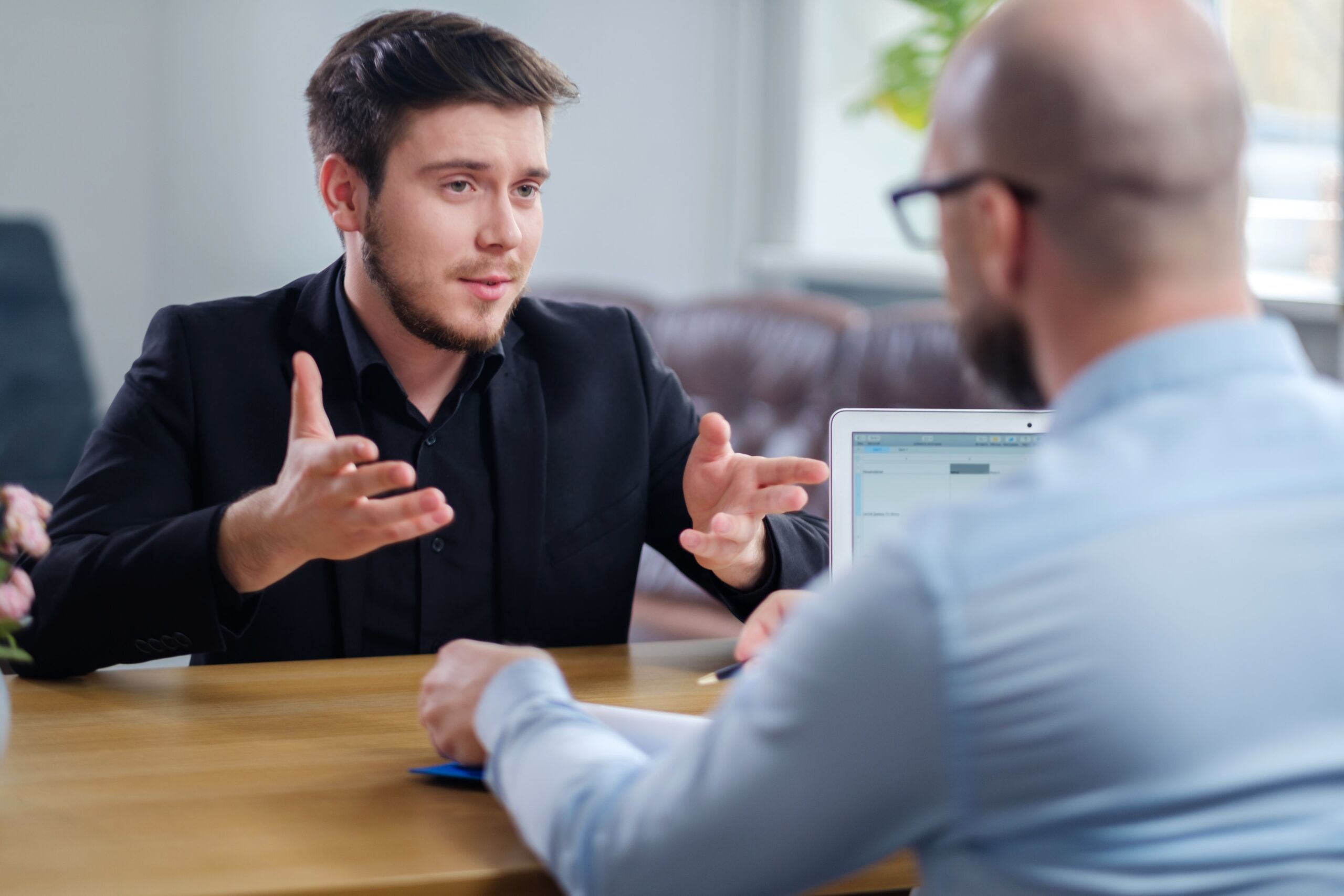 a man conducting an effective job interview